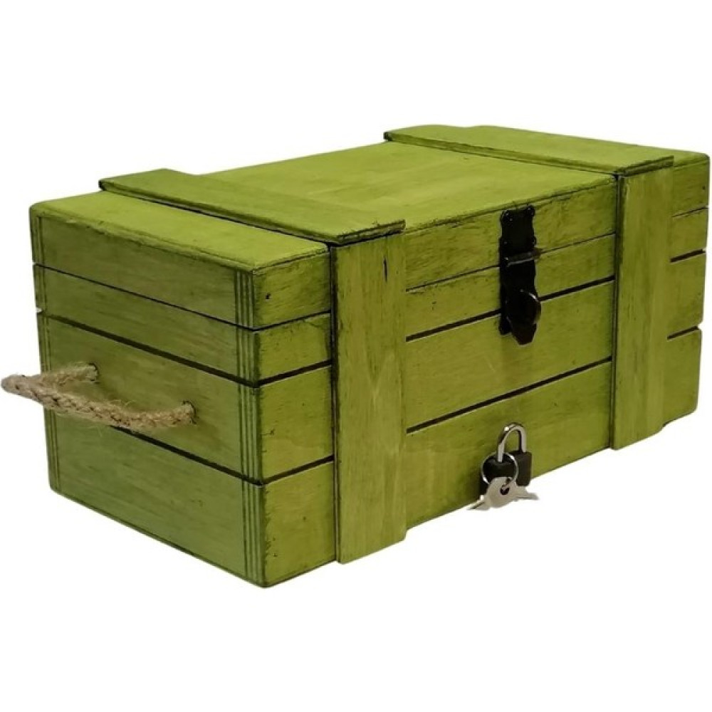 Lime Art Shop Yeşil Ahşap Kilitli Anı Kutusu Hediye Kutusu Saklama Kutusu Çok Amaçlı Kutu Eşya Saklama Kutusu Fiyatı