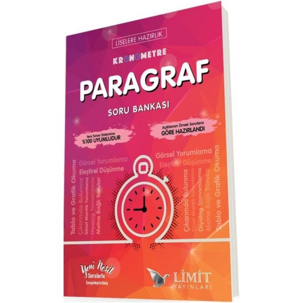 Limit Yayınları 8. Sınıf Kronometre Paragraf Soru Bankası Tüm Dersler Fiyatı