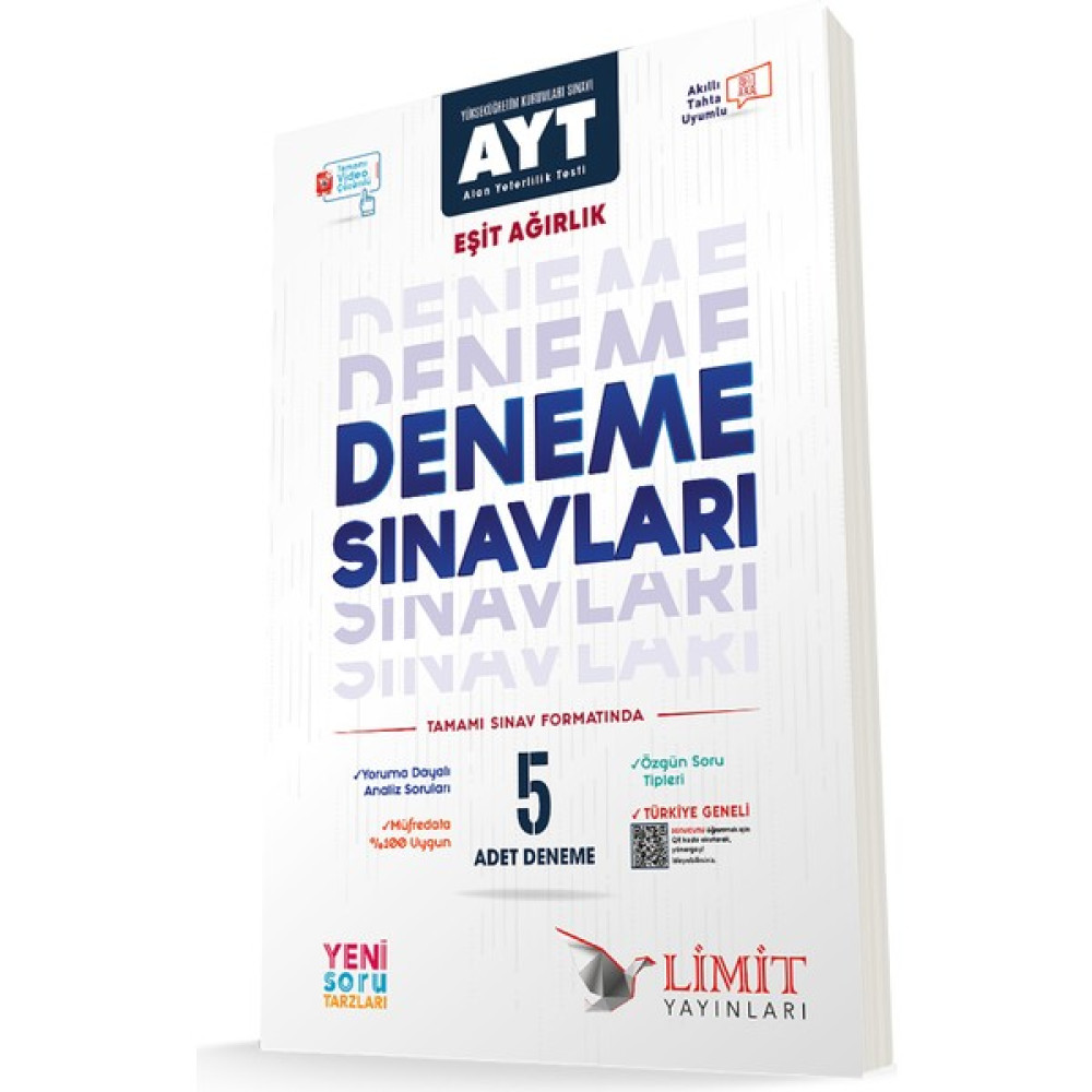 Limit Yayınları AYT Eşit Ağırlık 5'li Deneme Seti Kaynak Kitapları Fiyatı