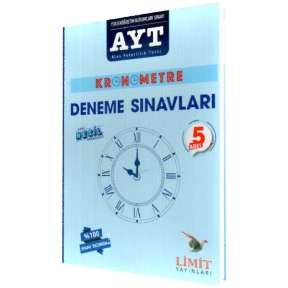Limit Yayınları Kronometre Ayt Deneme Sınavları Temel Yeterlilik Testi (TYT) Fiyatı