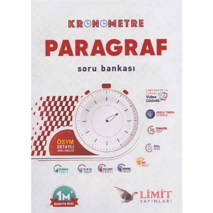 Limit Yayınları Kronometre Paragraf Soru Bankası Mesleki Hazırlık İçin 368 Sayfa Eğitim Setleri Fiyatı