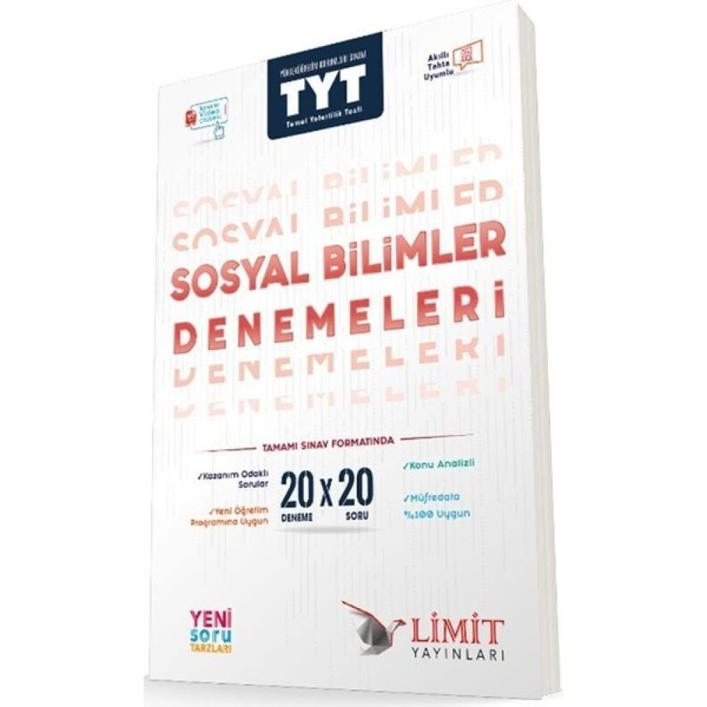 Limit Yayınları Limit TYT Sosyal Bilimler 20X20 Denemeleri - Limit TYT Sosyal Bilimler Deneme Kaynak Kitapları Fiyatı