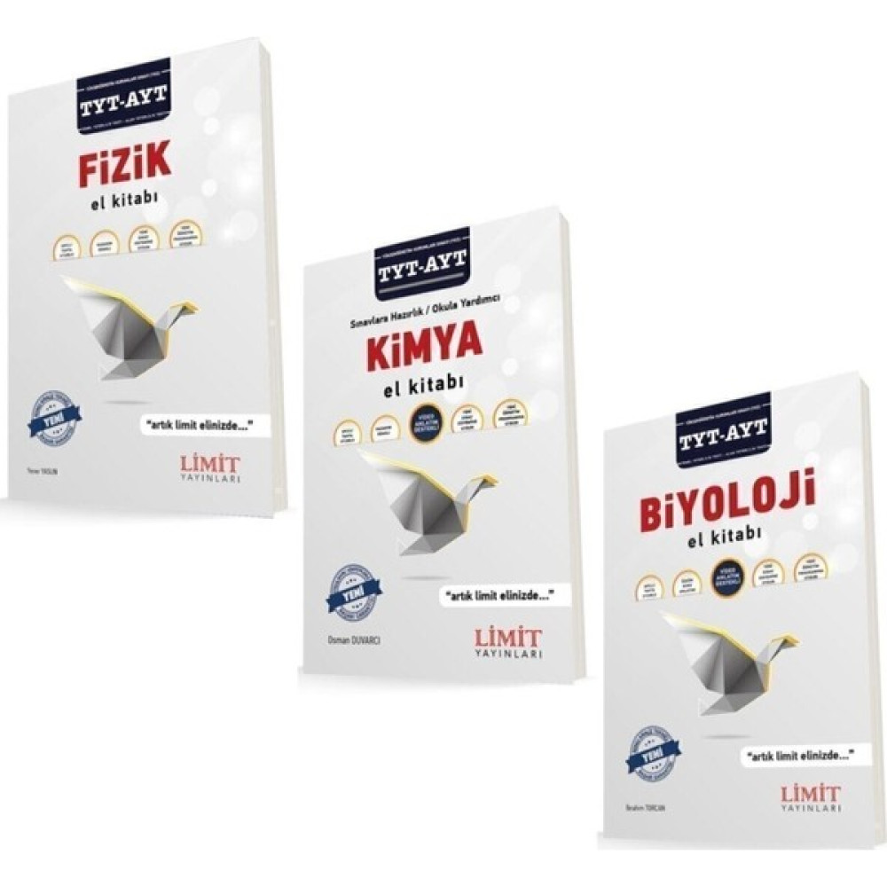 Limit Yayınları TYT AYT Fizik Kimya Biyoloji El Kitabı Seti Temel Yeterlilik Testi (TYT) Fiyatı