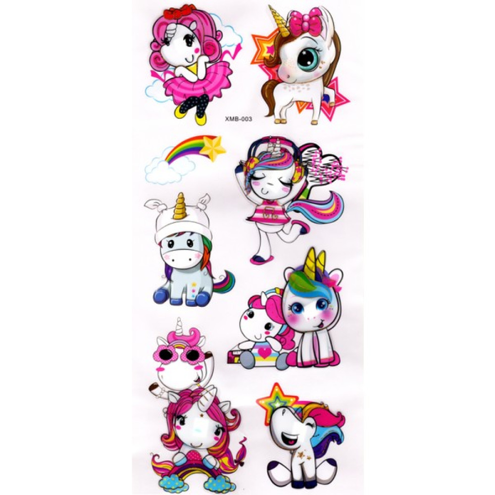 Limmy Duvar Sticker Kabartmalı 3 Boyutlu Sticker, 3D Duvar Stiker 55 x 25 cm - Unicorn Cute Duvar Stickerı Fiyatı