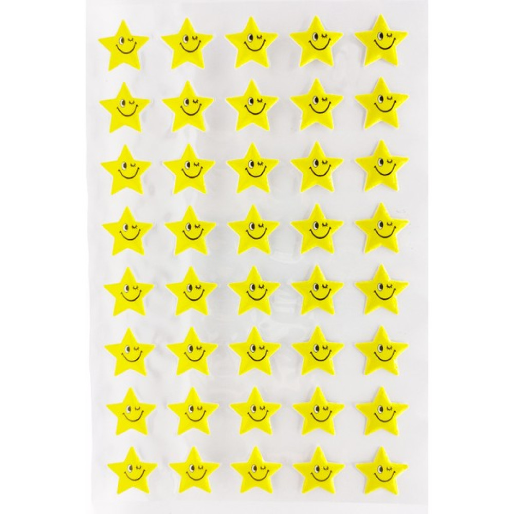Limmy Sticker Kabartmalı A4 Boyutunda Stiker Defter, Planlayıcı Etiket - (Lim029)- Gülen Yıldız Etiket Fiyatı
