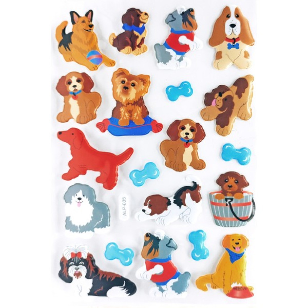 Limmy Sticker Kabartmalı A4 Boyutunda Stiker Defter, Planlayıcı Etiket (Lim035) - Köpekler Etiket Fiyatı