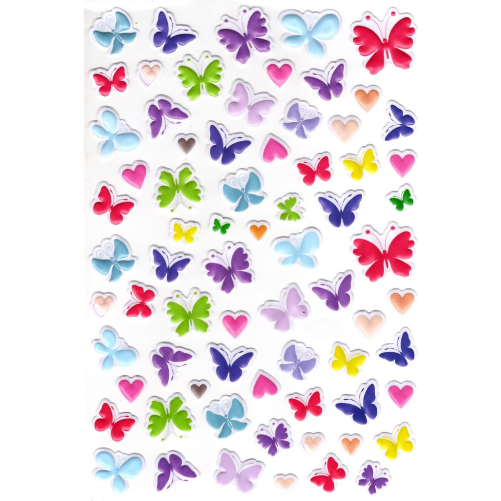 Limmy Sticker Kabartmalı A4 Boyutunda Stiker Defter, Planlayıcı ETIKET-(LIM535) - Pastel Kelebekler Okul Etiketi Fiyatı