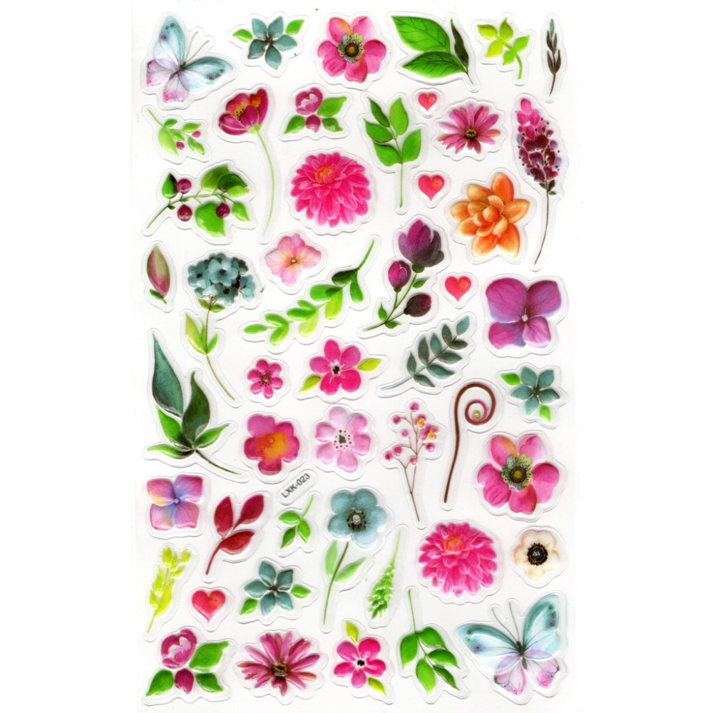 Limmy Sticker Kabartmalı Stiker Defter, Planlayıcı Etiket (LXK-023) - 22X14 cm - Renkli Çiçekler Okul Etiketi Fiyatı