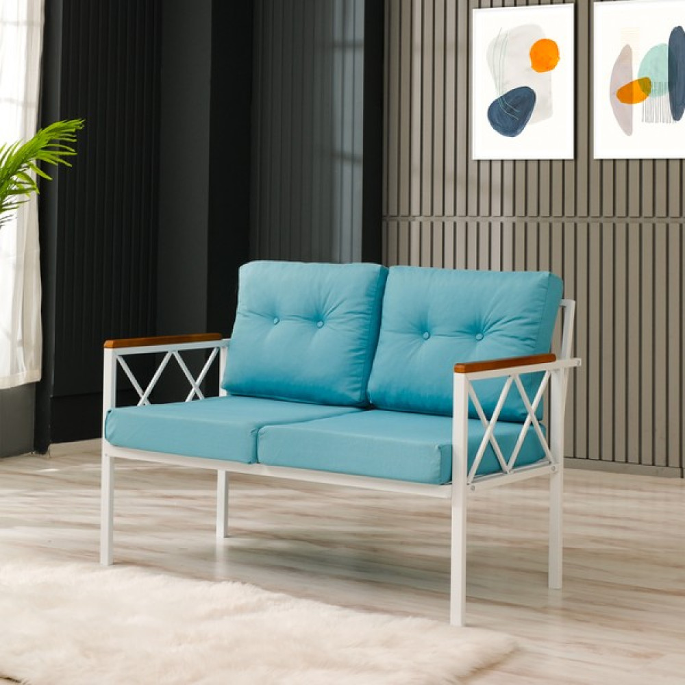 Limni Home Bahçe, Balkon İkili Koltuk, Kanepe - Beyaz Bahçe Sandalyesi Fiyatı