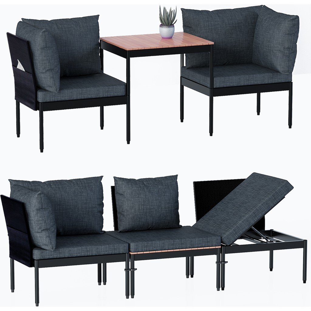 Limni Home Mini Multilounge Bahçe Balkon Seti, Şezlong Diğer Fiyatı