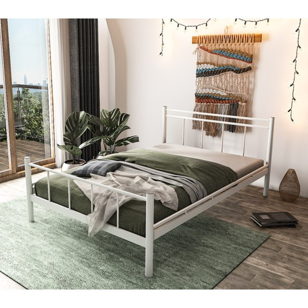 Limni Home Tek Kişilik Metal Karyola-Beyaz - Beyaz - 90 x 190 cm Karyola Fiyatı