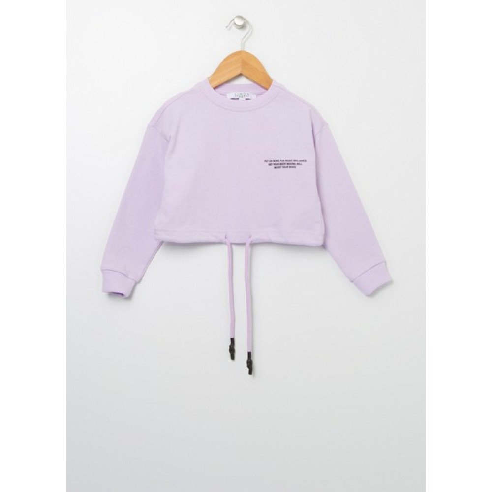 Limon Bisiklet Yaka Standart Kalıp Baskılı Lila Kız Çocuk Sweatshirt - Bsc Girl 16 T-Shirt & Sweatshirt (Outdoor) Fiyatı