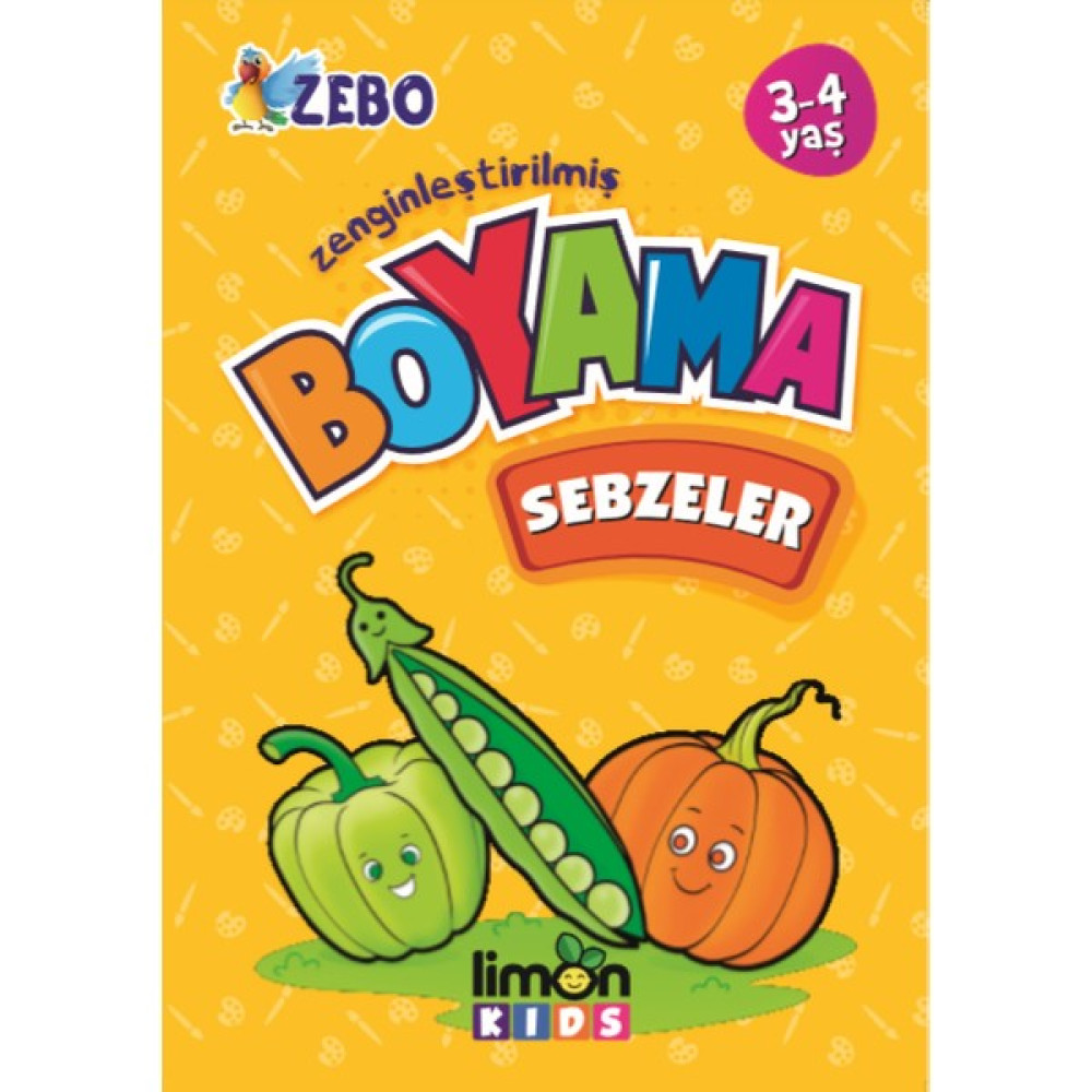 LimonKIDS 3-4 Yaş Zenginleştirilmiş Boyama - Sebzeler Aktivite & Eğitici Kitaplar Fiyatı