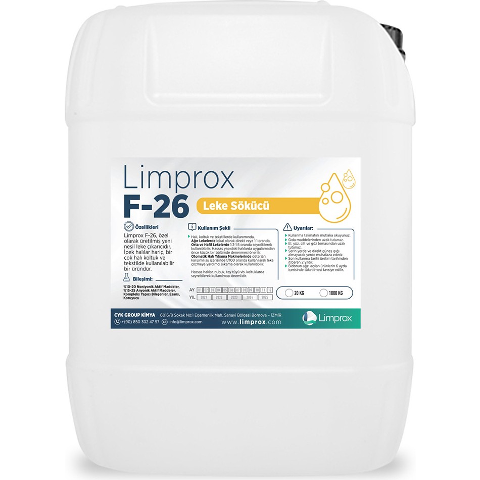 Limprox F-26 | Leke Kir Çıkarıcı | Yağ Sökücü | 5 kg Diğer Fiyatı