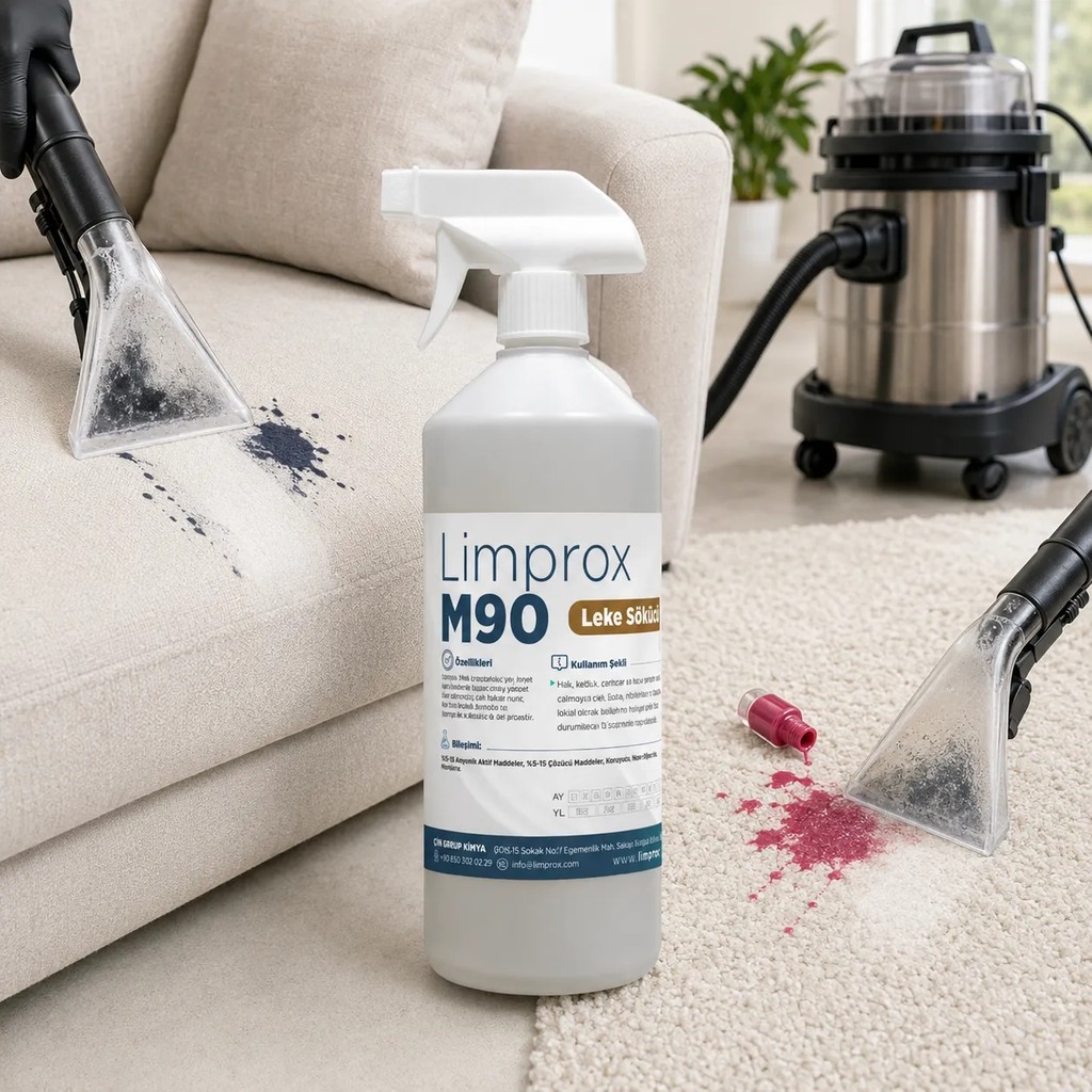 Limprox M90 Profesyonel Mürekkep Boya Oje Leke Sökücü 1 Litre - Halı Koltuk ve Kumaş Leke Çıkarıcı Sprey - 1 lt Koltuk Fiyatı