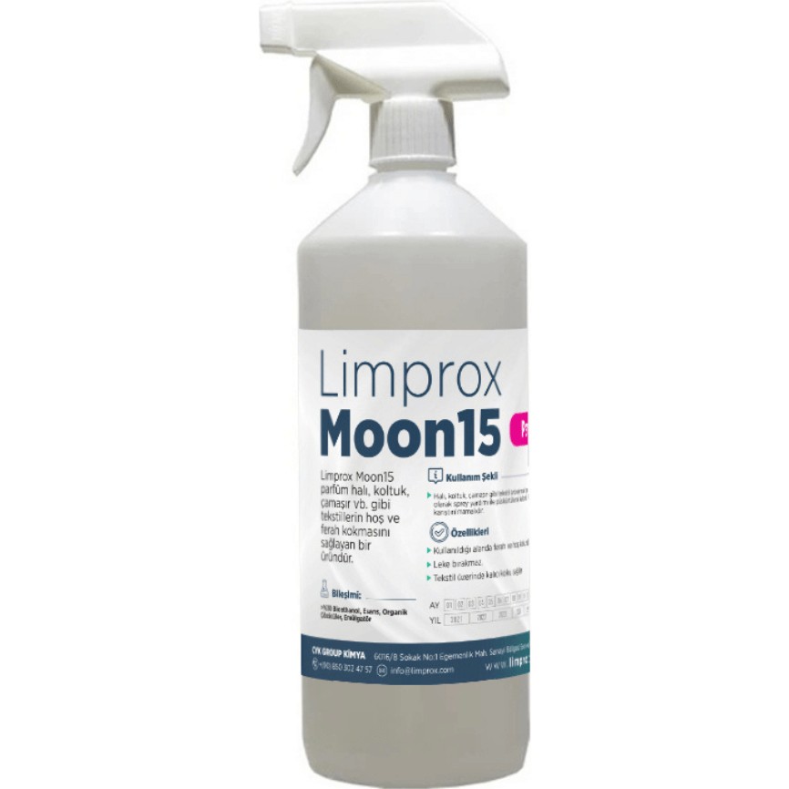 Limprox MOON15 Nano Mikro Kapsül Parfüm 1 Litre Sprey - Halı Koltuk Çamaşır Yıkama Tekstil Parfümü Oda Kokusu Fiyatı