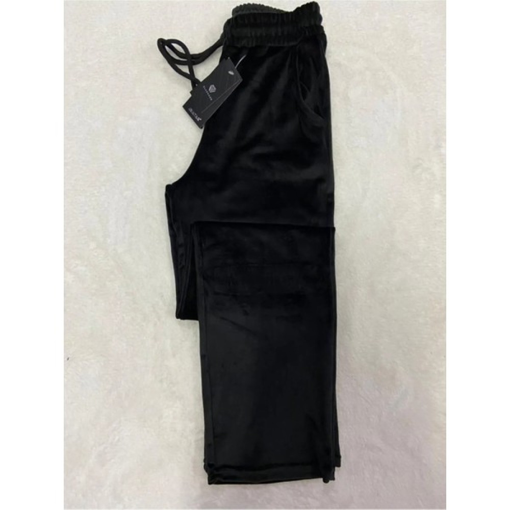 Lina Butik Mağaza Linama Siyah Kadife Eşofman/pijama Altı LINA00221 Kadın Eşofman Fiyatı