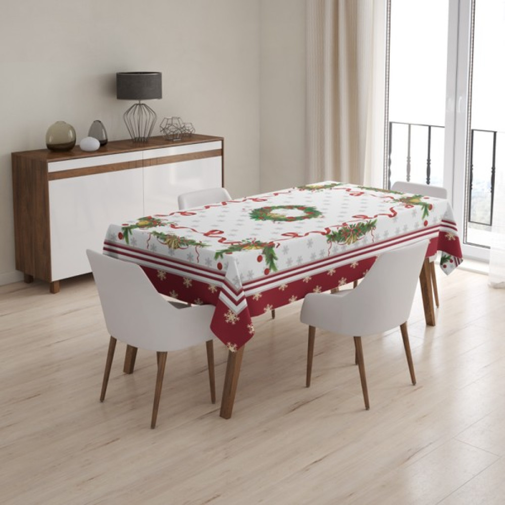 Lina Home 160X220CM Dijital Baskılı Yılbaşı Merry Christmas Noel Desenli Leke Tutmaz Dertsiz Masa Örtüsü Model 00006 - 160 x 220 cm - Renkli Masa Örtüsü Fiyatı