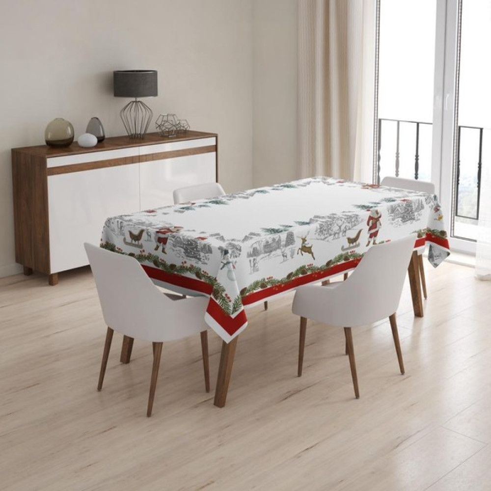 Lina Home 160X220CM Dijital Baskılı Yılbaşı Merry Christmas Noel Desenli Leke Tutmaz Dertsiz Masa Örtüsü Model 00011 - 160 x 220 cm - Renkli Masa Örtüsü Fiyatı