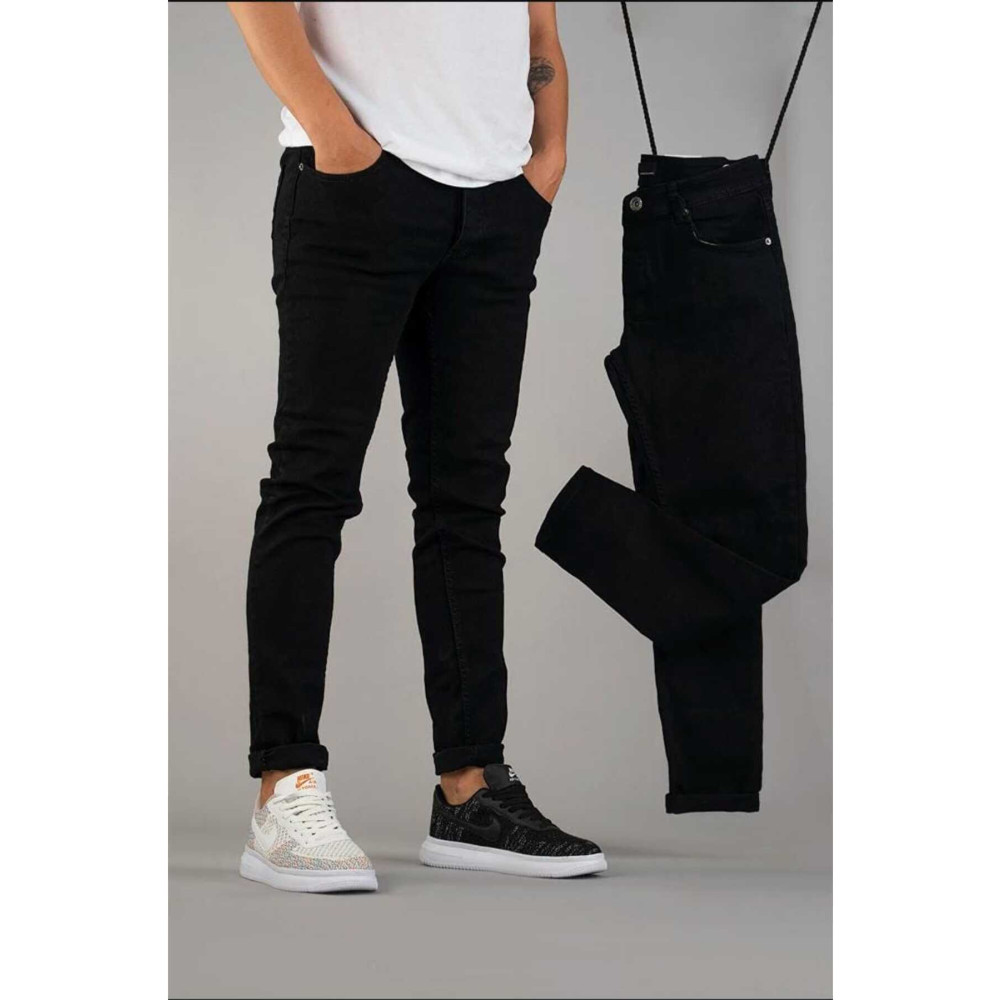 Lina Jean DENİMSTAR Erkek Siyah Lina Jean Erkek Slim Fit Likralı Dar Paça Pamuklu Kot Pantolon 30 Beden Bayan Jeans / Kot Pantolon Fiyatı
