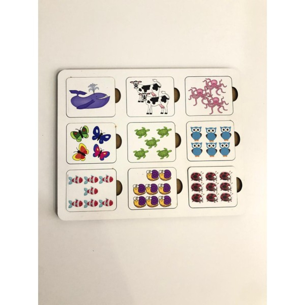 Lina Lazer Hayvanlar ile Sayıları Öğreniyorum Hafıza Kartı Ahşap Eğitici Puzzle Oyuncak Oto Boyaları Fiyatı