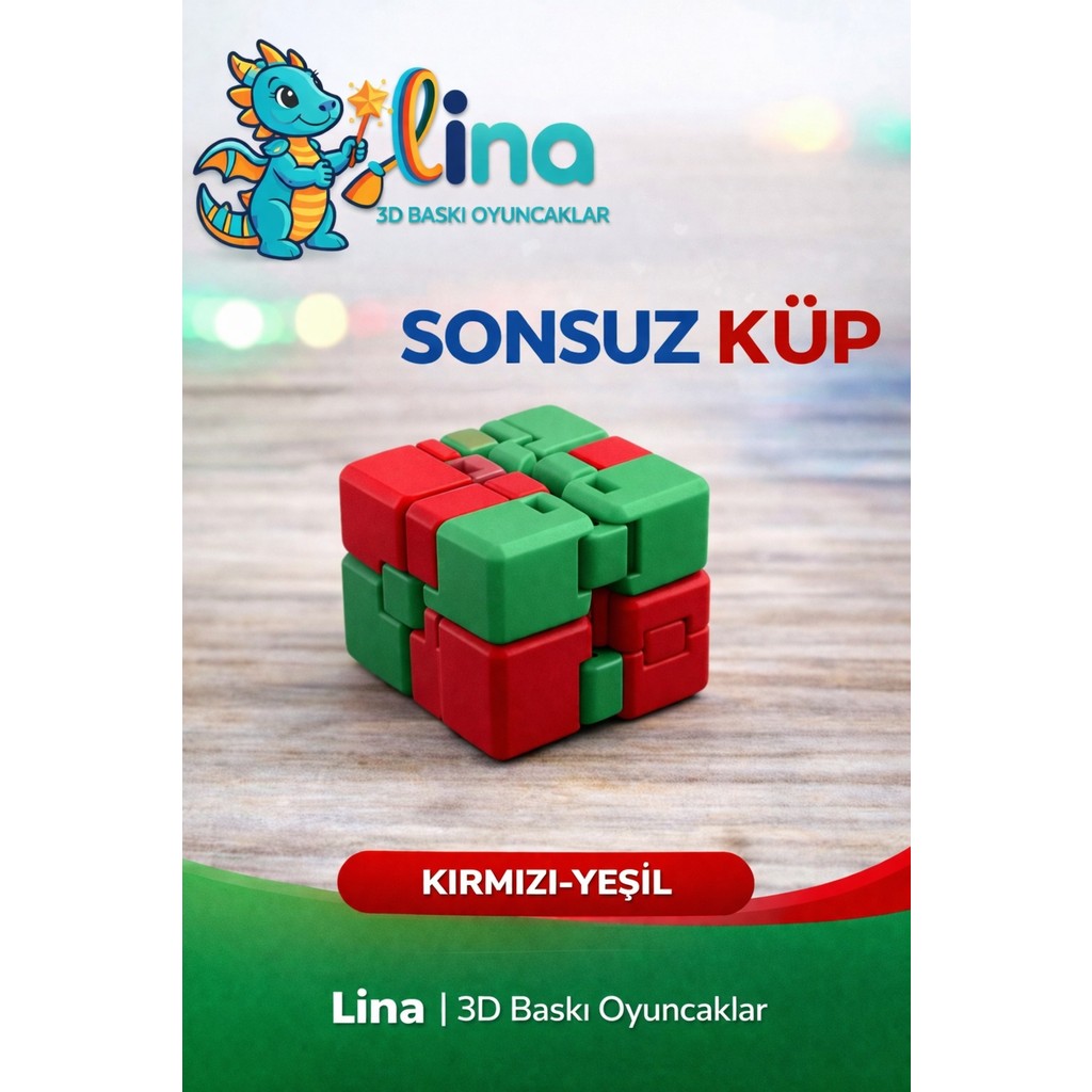 Lina Sonsuz Küp - Stres Azaltıcı Viral Oyuncak - Çoklu Renk - Yeşil - Kırmızı Anne Bebek Oyuncak Fiyatı