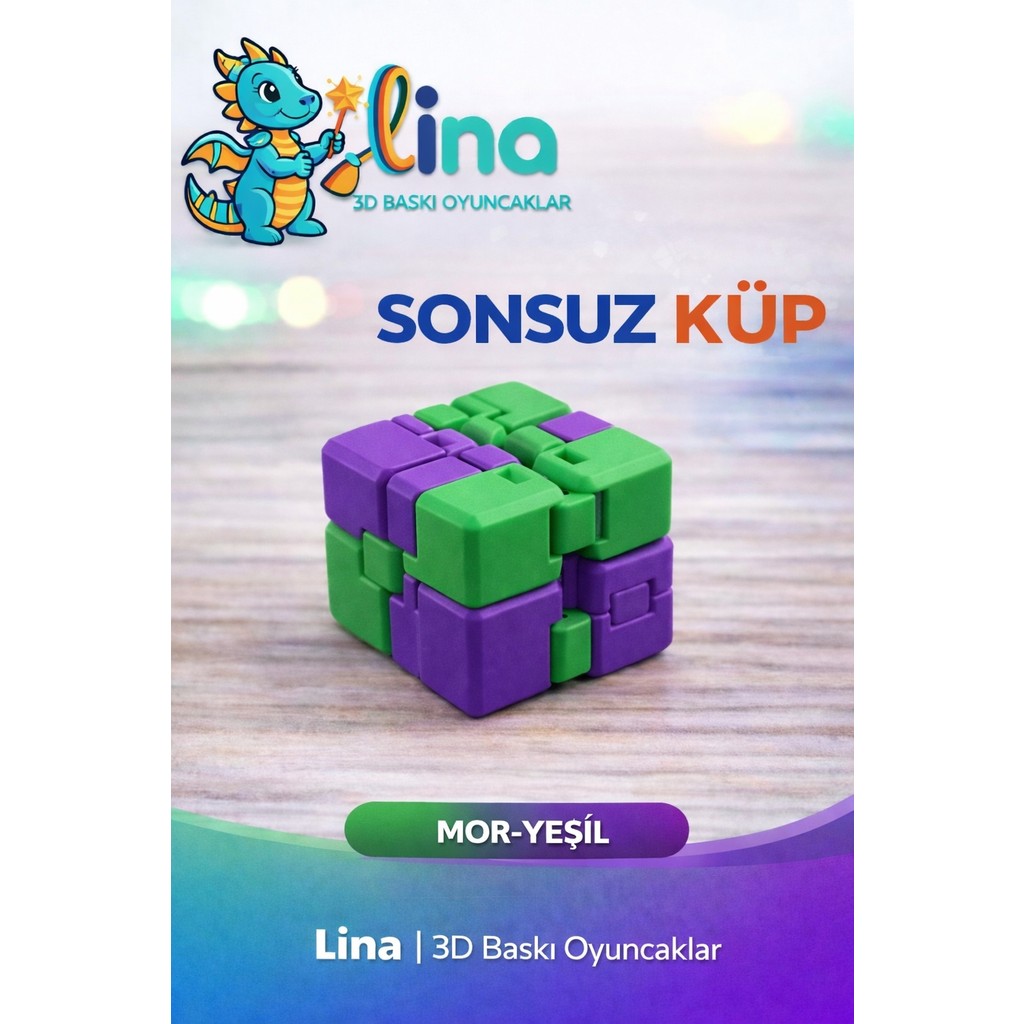 Lina Sonsuz Küp - Stres Azaltıcı Viral Oyuncak - Çoklu Renk - Yeşil - Mor Anne Bebek Oyuncak Fiyatı