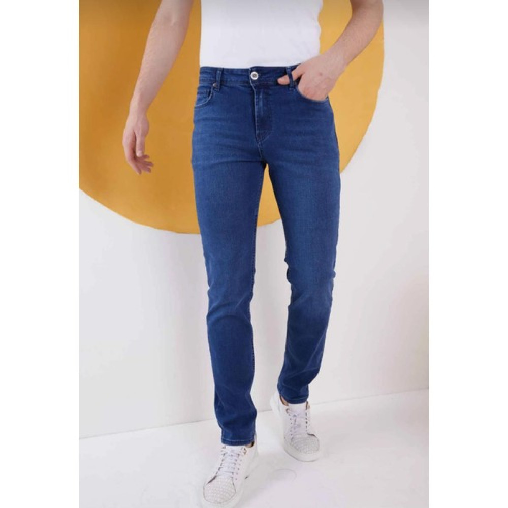 Lina Trend Erkek Mavi Düz Klasik Rahat Kesim Regular Fit Likralı Kot Jeans Erkek Jeans / Kot Pantolon Fiyatı