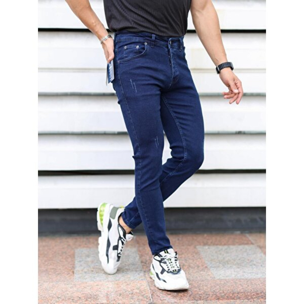 Lina Trend Erkek Petrol Mavisi Ekstra Slim Fit Dar Kesim Rıss Pamuklu Esnek Denim Jean Kot Erkek Jeans / Kot Pantolon Fiyatı