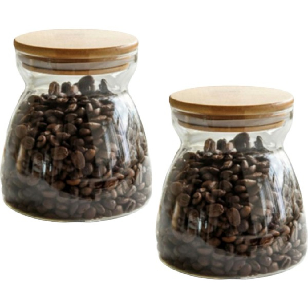 Linan Ware 2'li Set Bambu Kapak Borosilikat Cam Kavanoz Saklama Kabı 500 ml Saklama Kapları Fiyatı