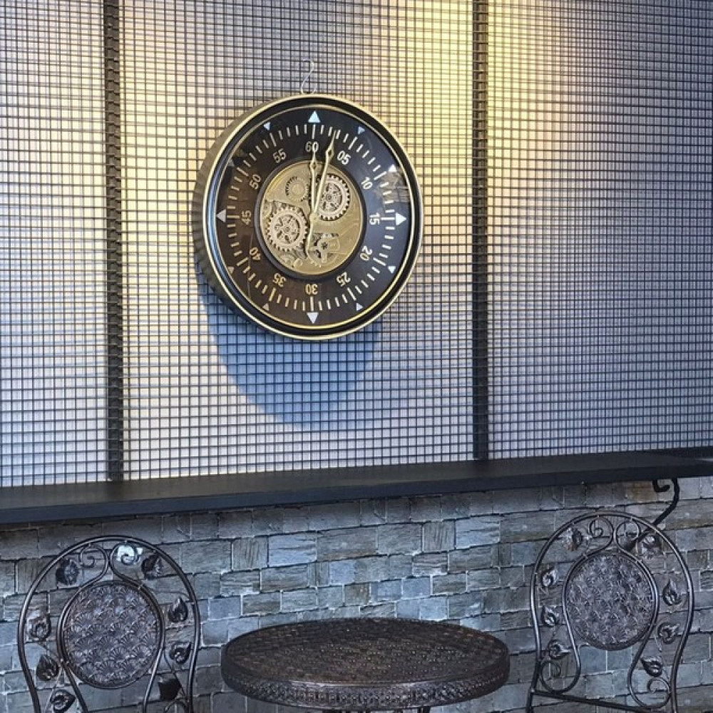 Linanca Panalı Dekoratif Duvar Saati, Büyük Duvar Saati, Vintage Duvar Saati 59X59 cm 2048 Dekoratif Saat Fiyatı