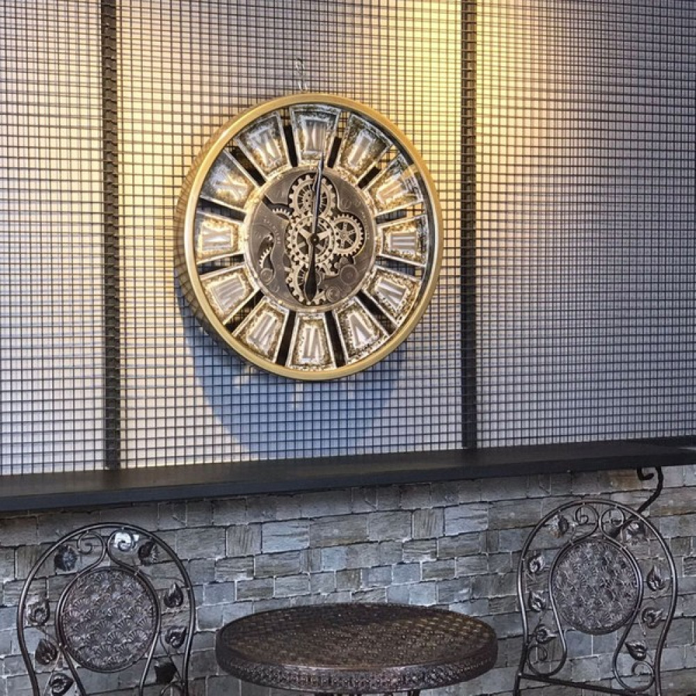 Linanca Panalı Dekoratif Duvar Saati, Büyük Duvar Saati, Vintage Duvar Saati 72X72 cm 2044 Dekoratif Saat Fiyatı