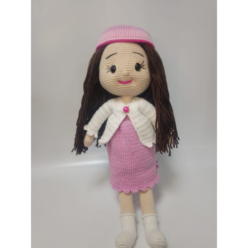 Linas Collection El Yapımı Uzun Saçlı Lina Amigurumi Bebek - Pembe Oto Boyaları Fiyatı