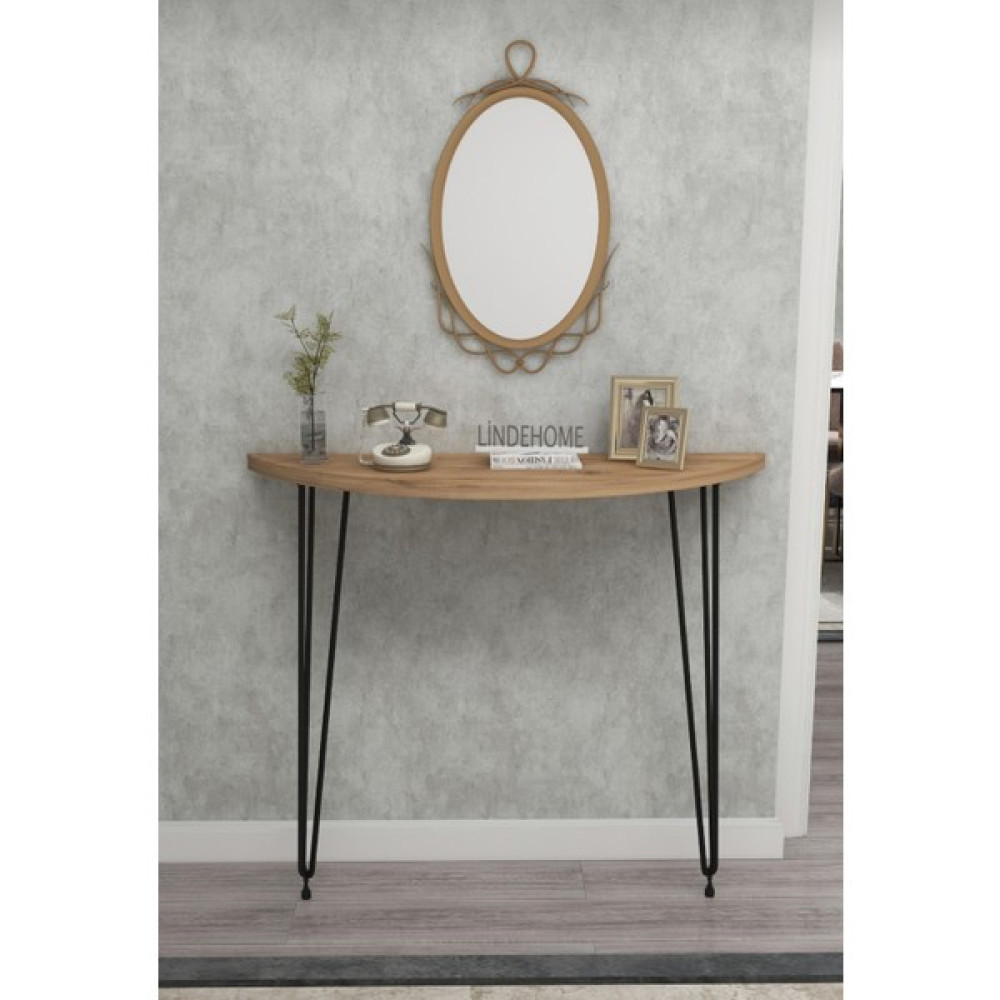 Lindeco Dresuar & Petek Üstü Raf Antre Hol Dekorasyonu 80 x 18 cm - Kahverengi Dresuar / Makyaj Masası Fiyatı