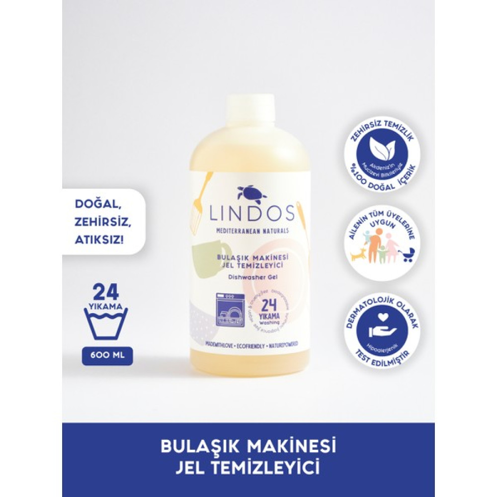 Lindos Bitkisel Bulaşık Makinesi Sabunu %100 Doğal Jel Deterjan- 600 ml Bulaşık Yıkama Fiyatı