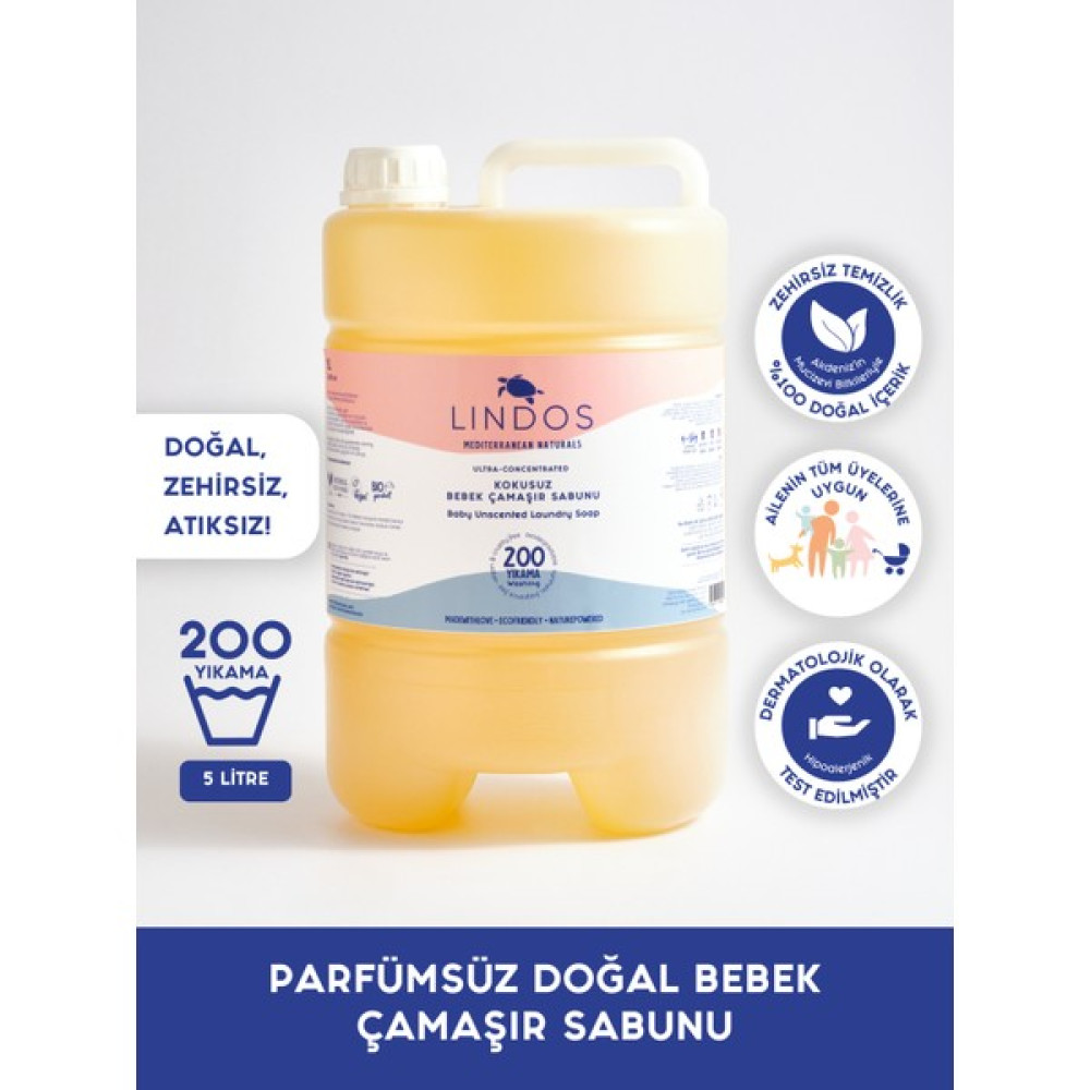 Lindos Ekstra Narin 200 Yıkama Bitkisel %100 Organik Baby Antialerjik Bebek Sıvı Çamaşır Deterjanı 5 L Çamaşır Yıkama Fiyatı