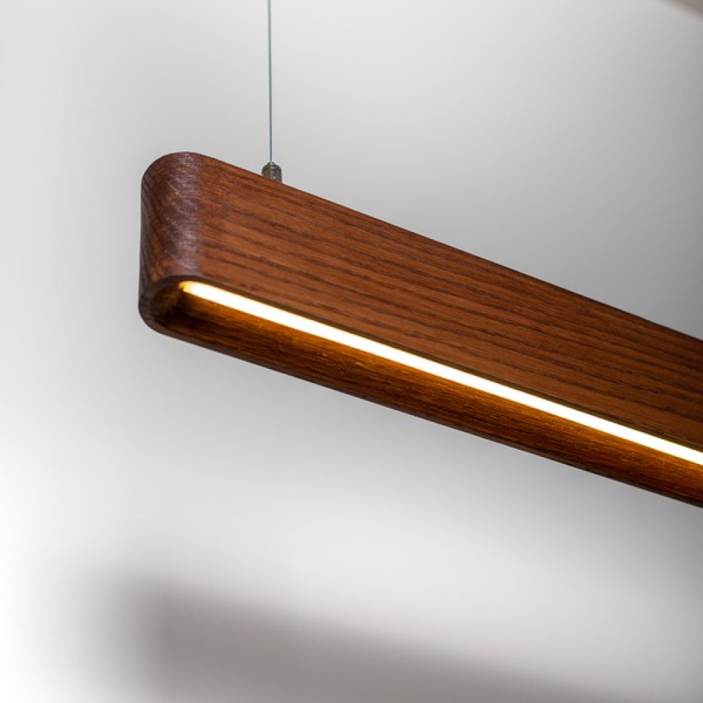 Line Minimal Soft Modern Ahşap Aydınlatma - Minimal LED Sarkıt Avize - Ceviz Avize Fiyatı