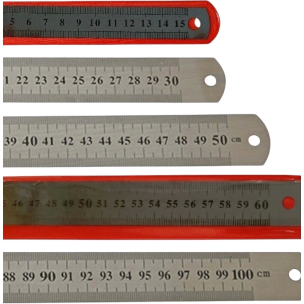 Linea Beşli Çelik Cetvel Seti ( 15-30-50-60-100 Cm) - Uzunluk Cetvel Fiyatı