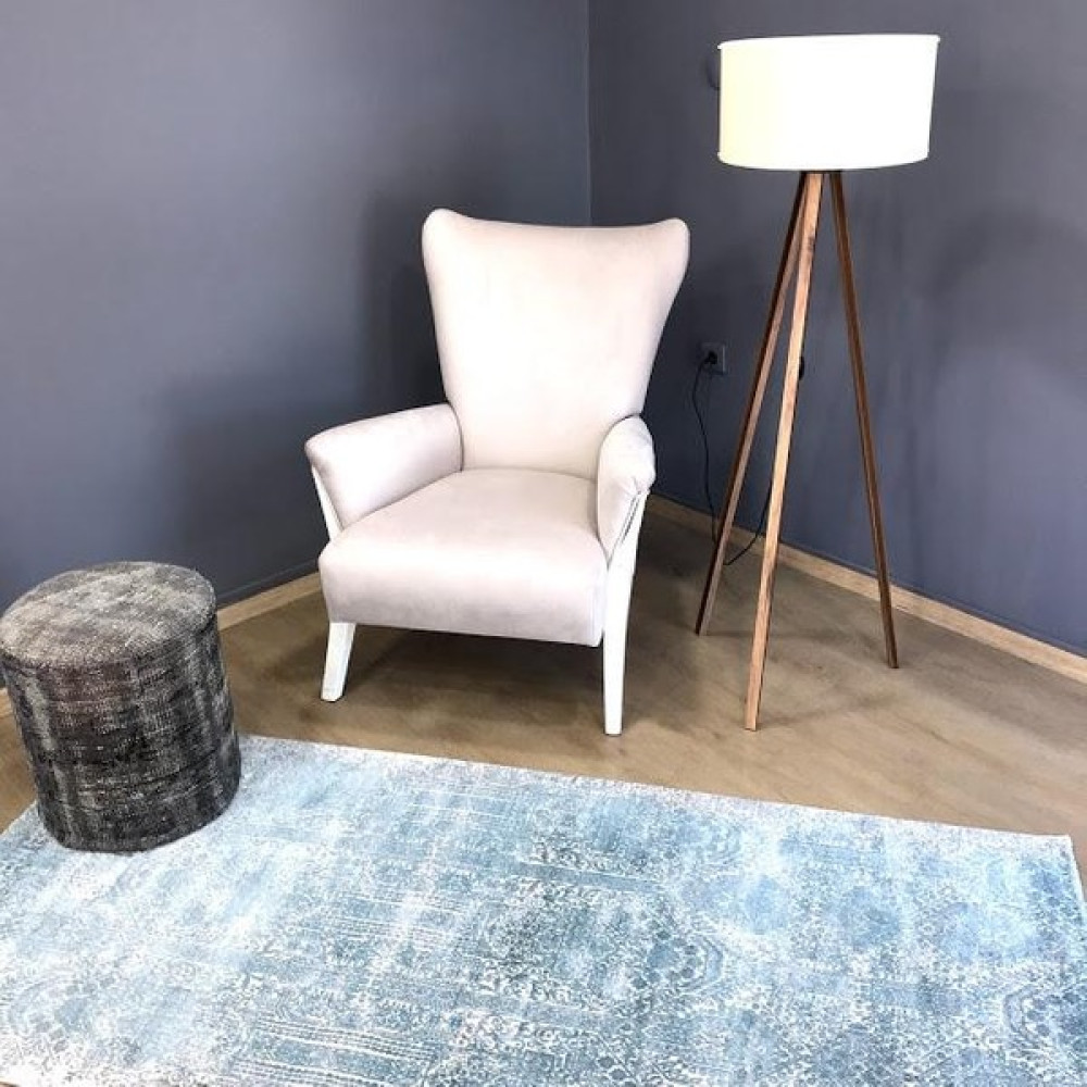 Linea Halı Luxess Halı Hermes 1006 Mavi Modern Halı - 100 x 200 cm - Renkli Salon Halısı Fiyatı