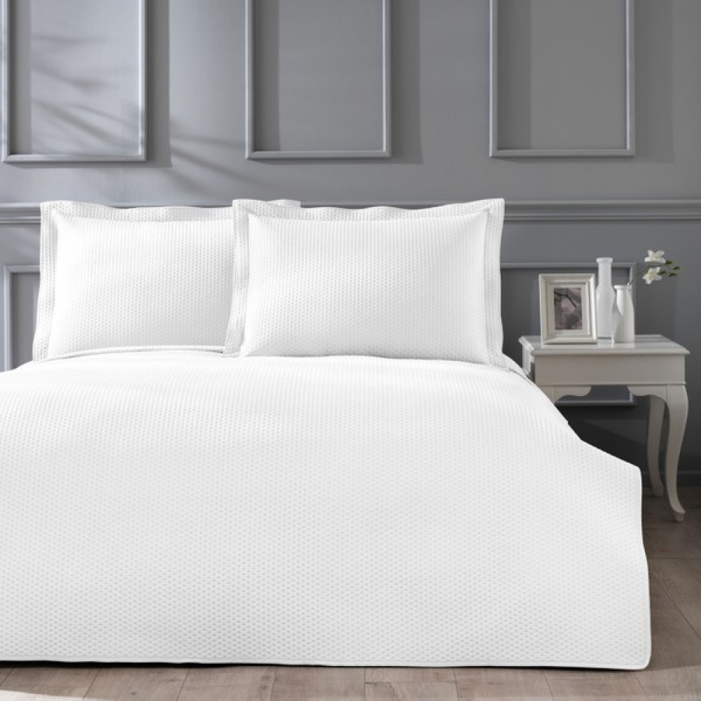 Linens Mist Çift Kişilik Yatak Örtüsü Seti Beyaz - 220 x 240 cm Yatak Örtüsü Fiyatı