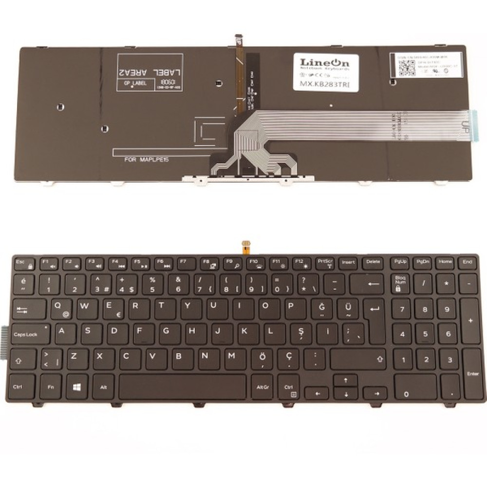 LineOn Dell Inspiron 7559 Notebook Klavye Işıklı Kablosuz Klavye Fiyatı