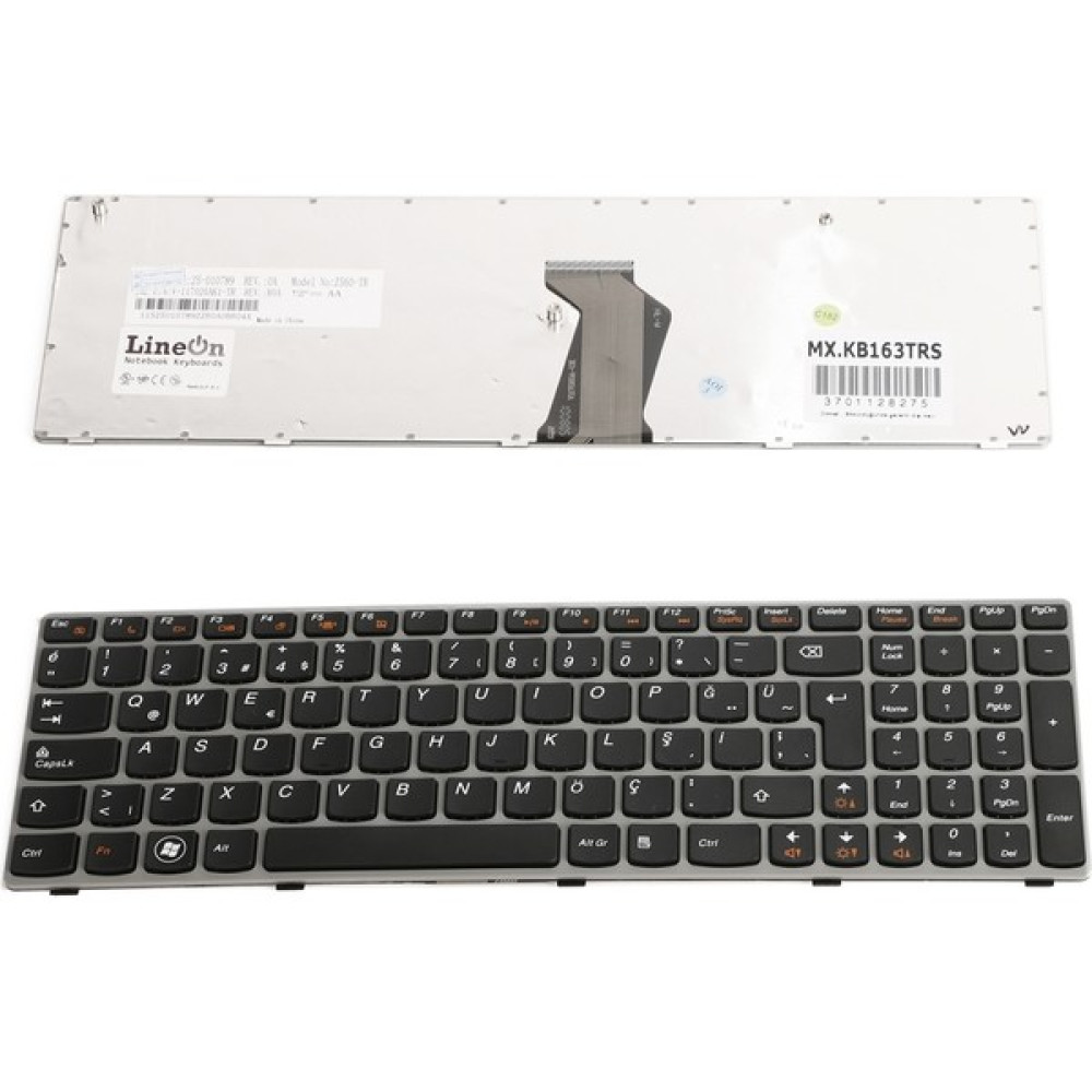 LineOn Lenovo Ideapad G770 G780 Klavye Tuş Takımı Gri Çerçeveli Kablosuz Klavye Fiyatı
