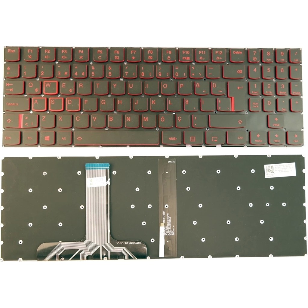 LineOn Lenovo Legion Y520-15IKBN Uyumlu Klavye Işıklı (Kırmızı Harf) - Dahili Klavye Kablosuz Klavye Fiyatı
