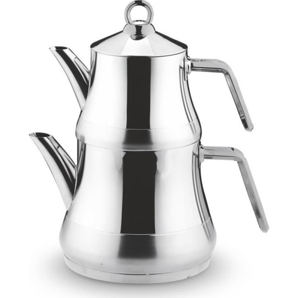 Lines Naz Çelik Çaydanlık Takımı Metal Kulp (Orta Boy) Çay / Çaydanlık Setleri Fiyatı