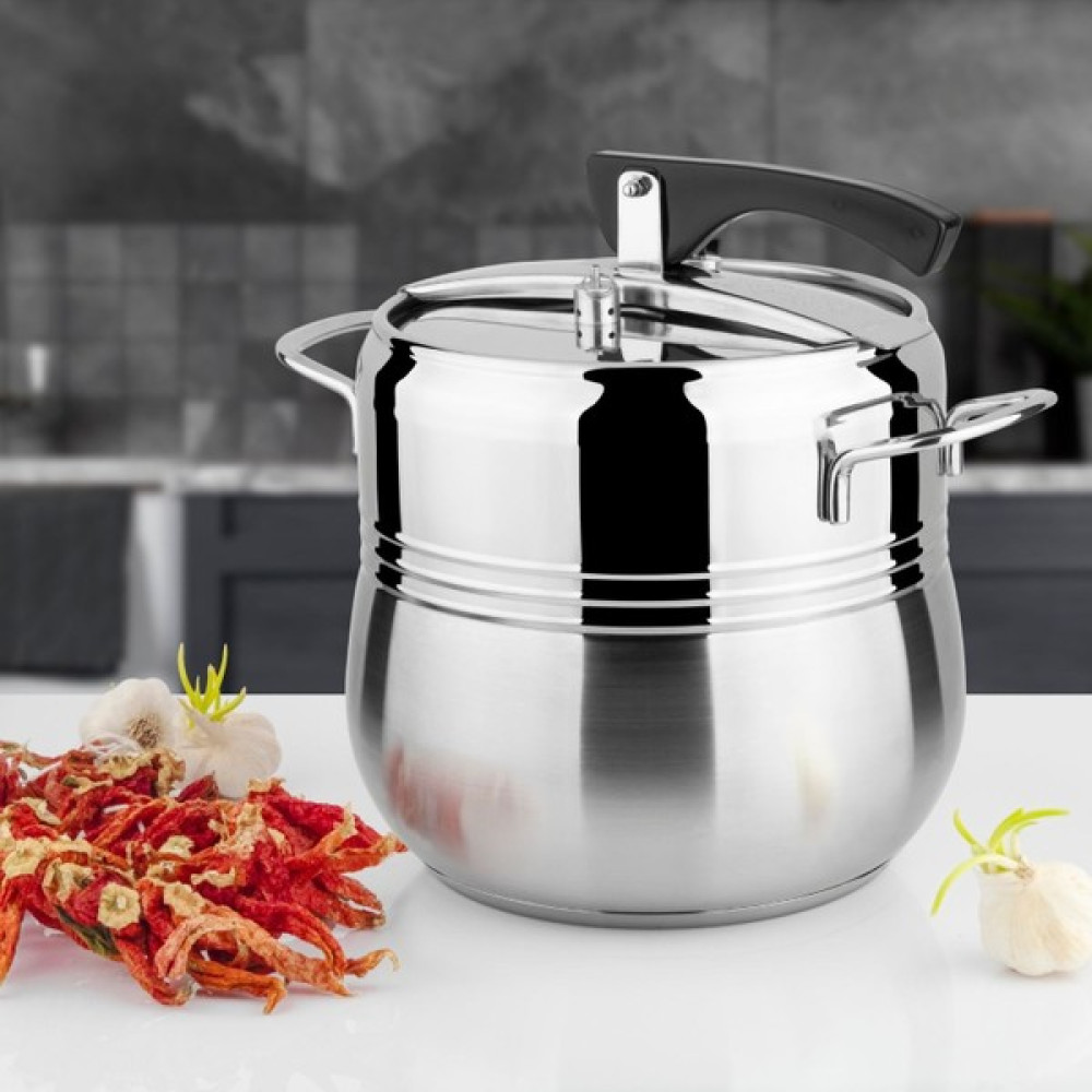 Lines Silver Düdüklü Tencere Metal Kulp Yay Kapak - Gümüş - 10 L Düdüklü Tencereler Fiyatı