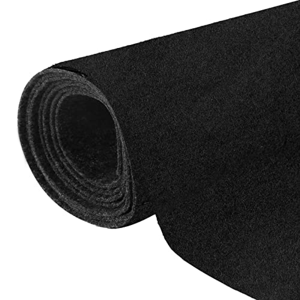 LINGDA 40" L x 70" W Black Underfelt Carpet,Can Be DIY Cut for Cars,Boats,RVs Felt Carpet,Speakers Box Ect. Reusable Non-Woven Fabric Felt