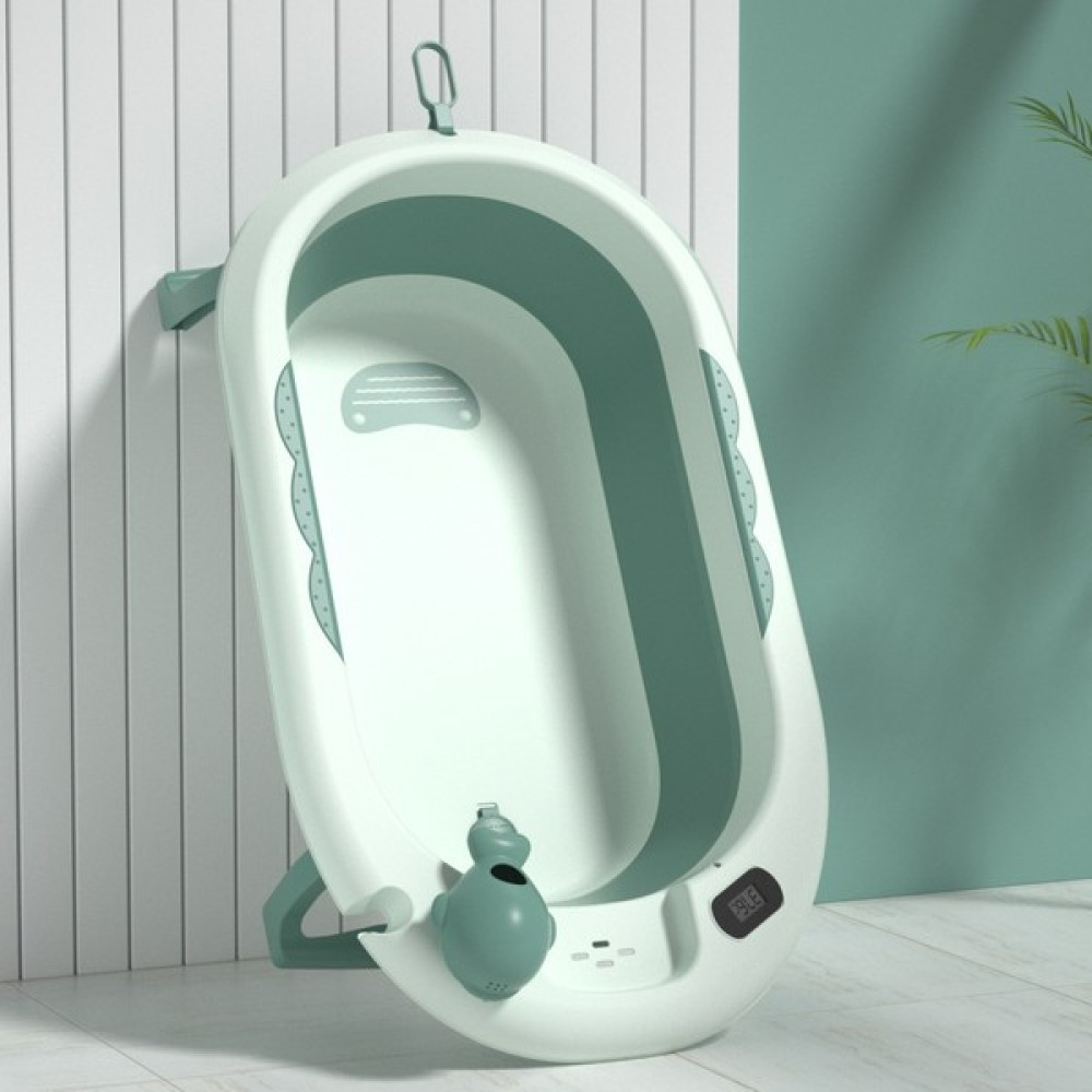 Lingyuwei Ev Bebek Katlanabilir Sıcaklık Algılama Küvet Termometre ile Bebek Banyo Kovası Çocuk Banyo Kovası Banyo Kovası (Yurt Dışından) - Açık Yeşil Bebek Banyo Küveti Fiyatı