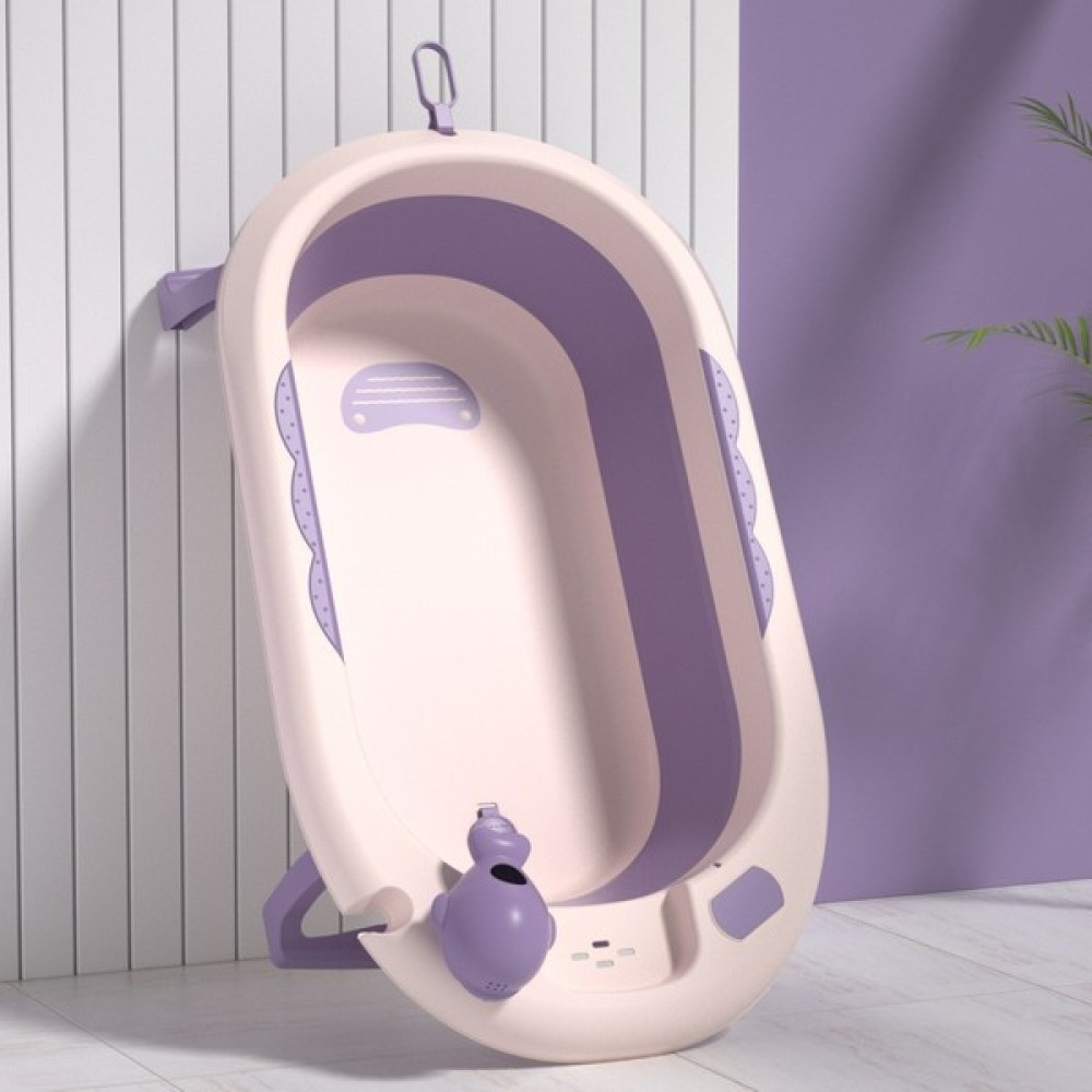 Lingyuwei Ev Bebek Katlanabilir Sıcaklık Algılama Küvet Termometre ile Bebek Banyo Kovası Çocuk Banyo Kovası Banyo Kovası (Yurt Dışından) - Mor Bebek Banyo Küveti Fiyatı