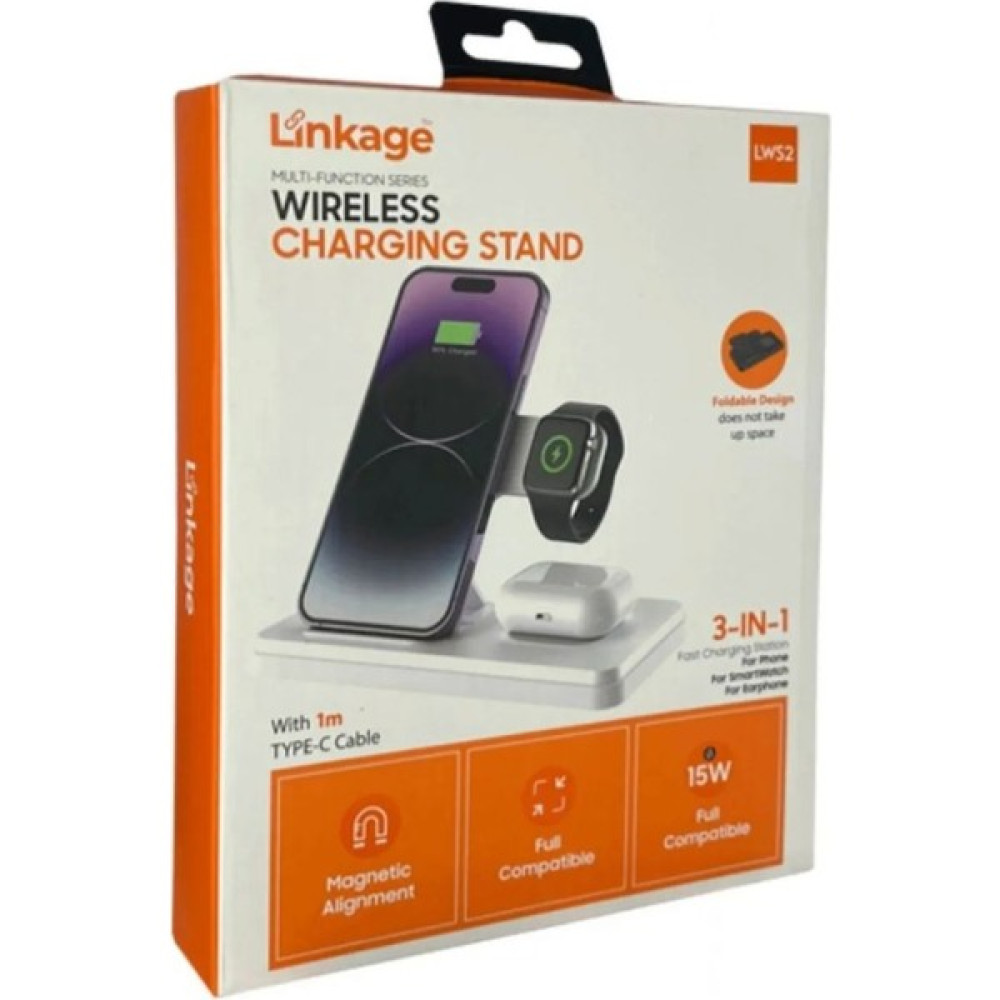 Linkage L-Ws2 3in1 Sarj Standı Magnetic-Magsafe - Siyah Cep Telefonu Şarj Cihazı Fiyatı