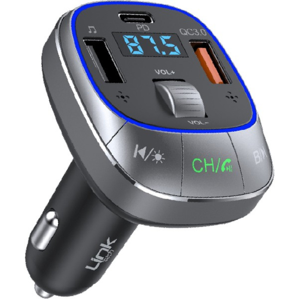 Linktech GF17 48W Pd + Qc3.0 LED Ekranlı Fm Transmitter Oto Transmitterleri Fiyatı